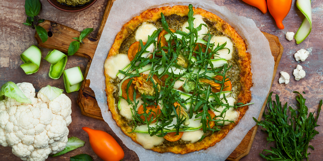 Glutenfrei & Low-Carb Zuchiniblüten Pizza