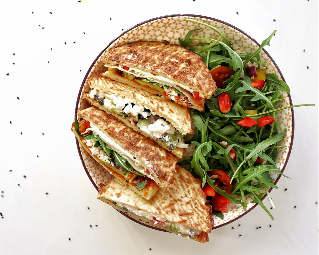 Low-Carb Rukola und Feta Toasties