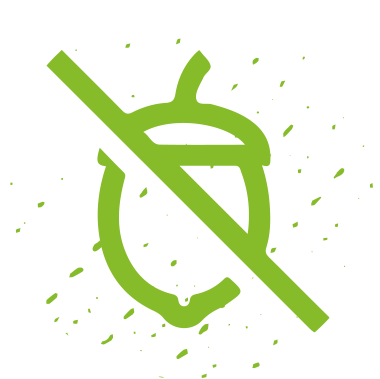 Grafik-Symbol sagt kein Palmöl und Nuss.